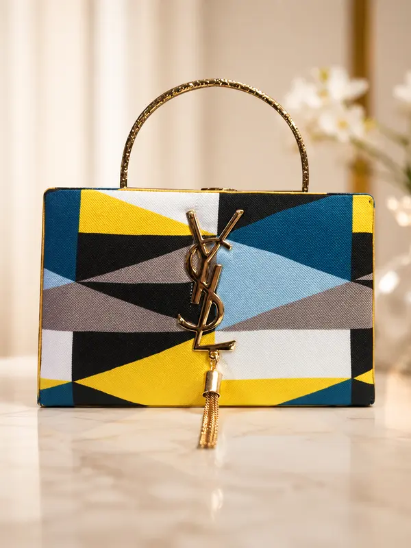YSL Printed Clutch