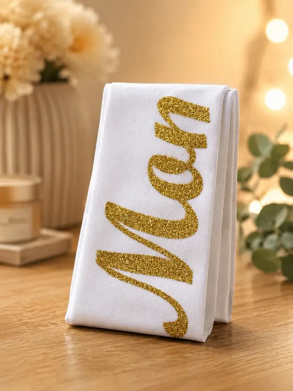 Glamorous Glitter "Mom to Be" Sash