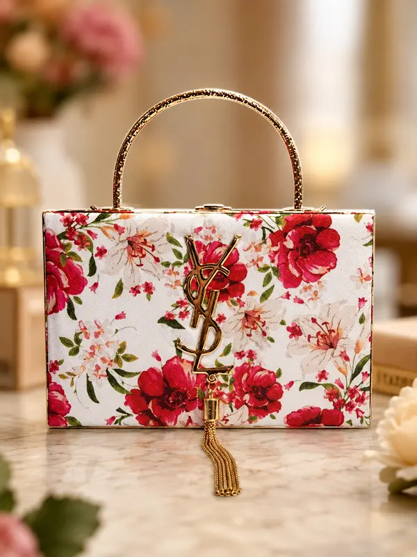 YSL Printed Clutch