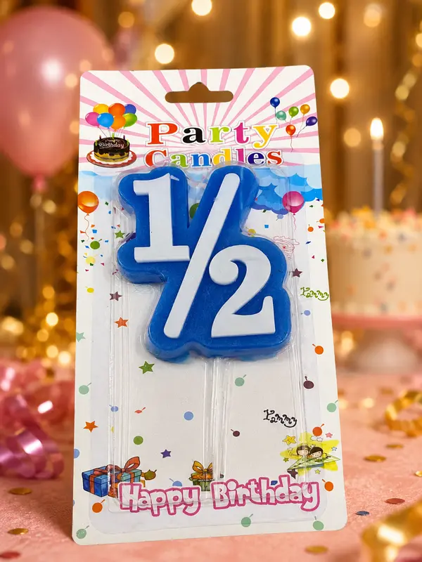 Premium "1/2" Numerical Party Candle