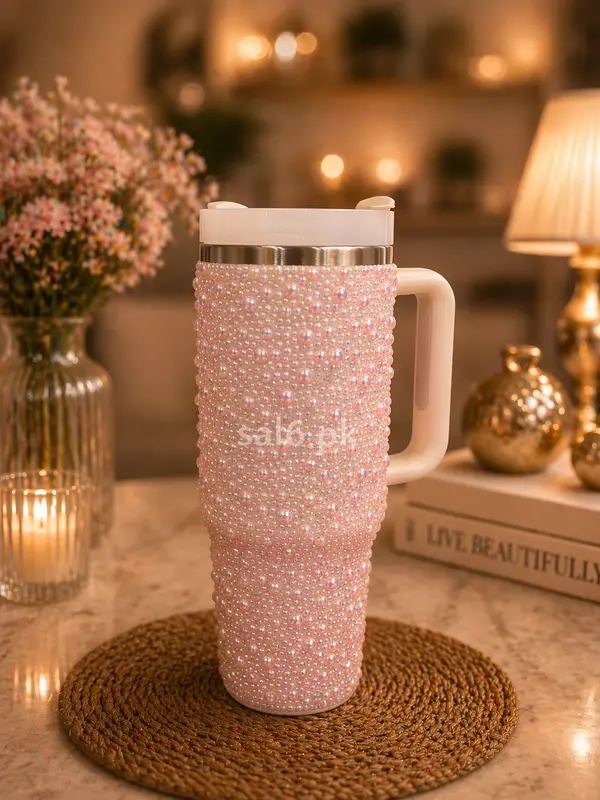 Decorated Pink Tumbler