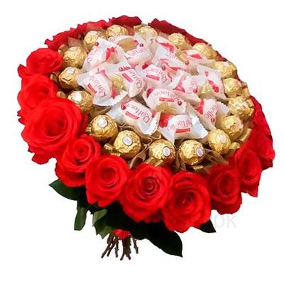 Luxury Chocolate & Flower Bouquet
