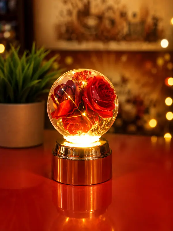 Crystal Rose LED Globe Lamp