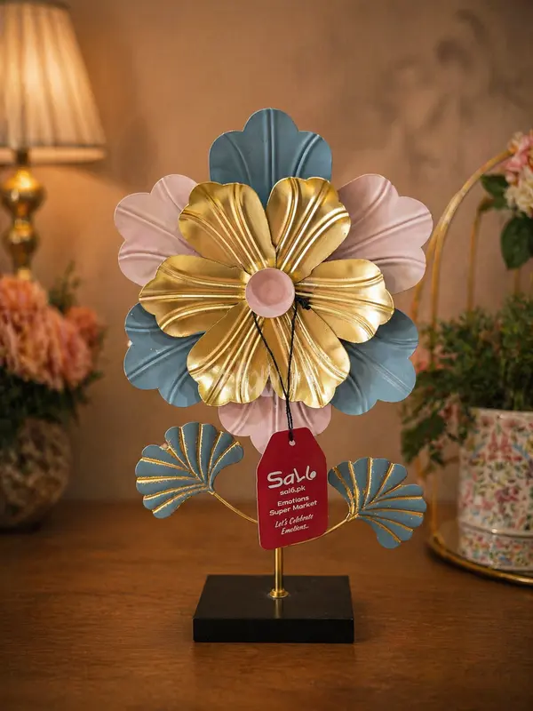 Metallic Petal Flower Decor