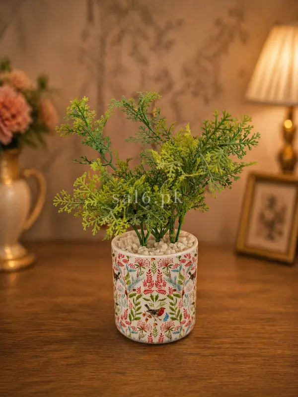 Floral Ceramic Plant Pot
