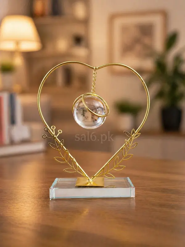 Metallic Heart Table Ornament
