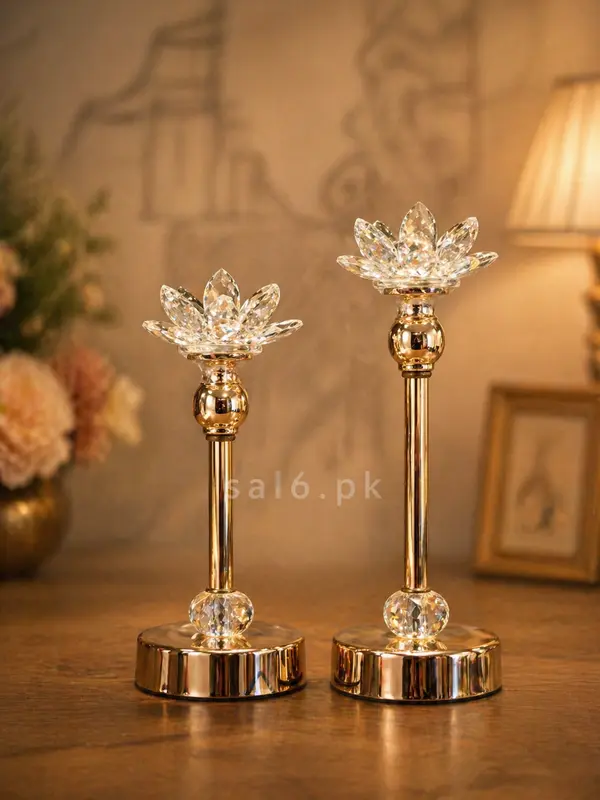 Golden Metallic Flower Decor Set