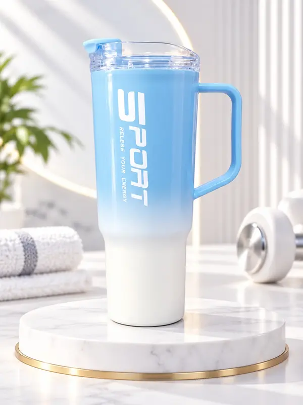 Sky Blue Sport Handle Tumbler