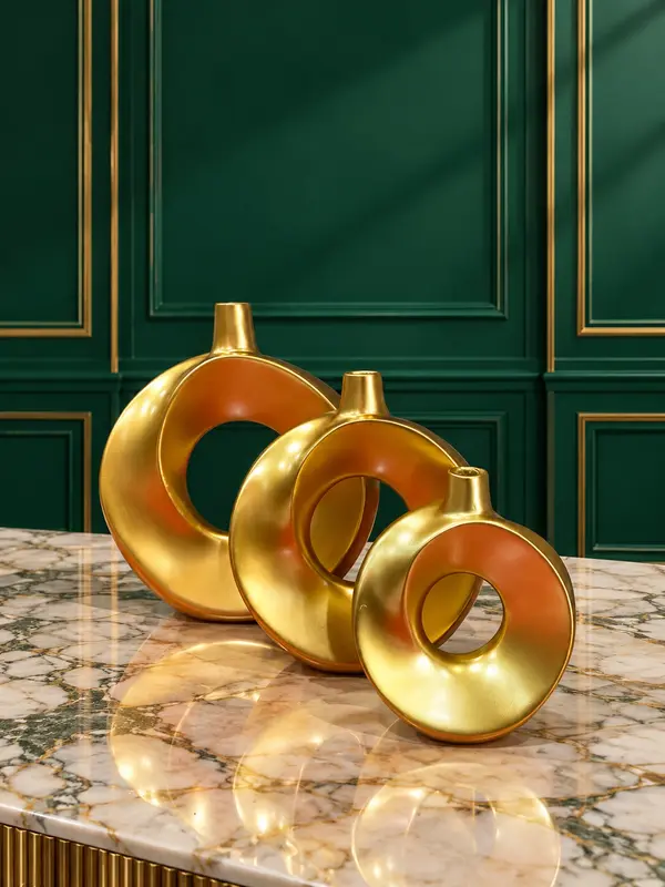 Modern Donut Base Vase Set