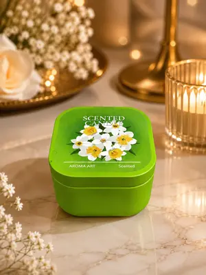 Decorative Flower-Themed Scented Candles