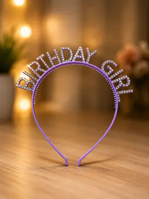 "Birthday Girl" Lettered Rhinestone Headband