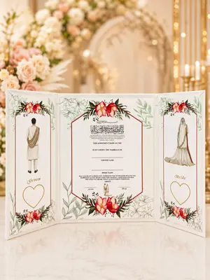 Elegant White Nikkah Book