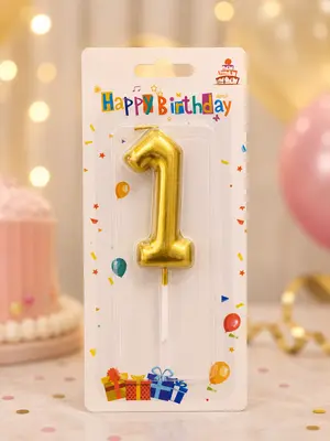 Gold Numerical Candles 