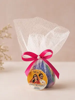 Wedding Gift Pouch with Custom Couple