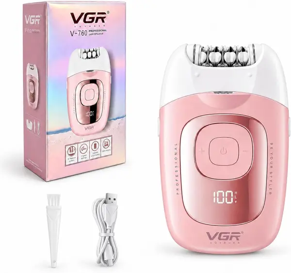 VGR 760 Women Epilator, 18 Tweezers System Electric Hair Remover