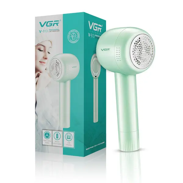 VGR V-813 Professional Lint Remover for Clothes, Rechargeable Fabric Shaver with Stainless Steel Blades