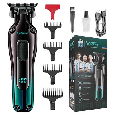 VGR V-998 Professional Cord/Cordless Hair Trimmer for Men - Titanium-Coated Stainless Steel Blades