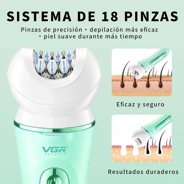 VGR V-751 Professional Epilator Hair Removal Device for Women