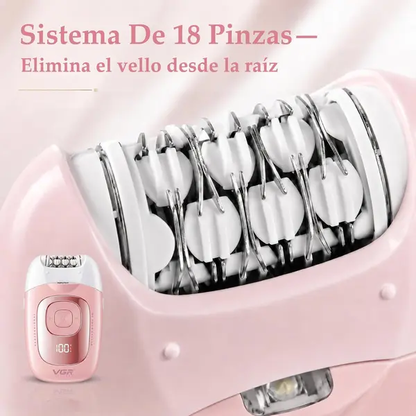 VGR 760 Women Epilator, 18 Tweezers System Electric Hair Remover