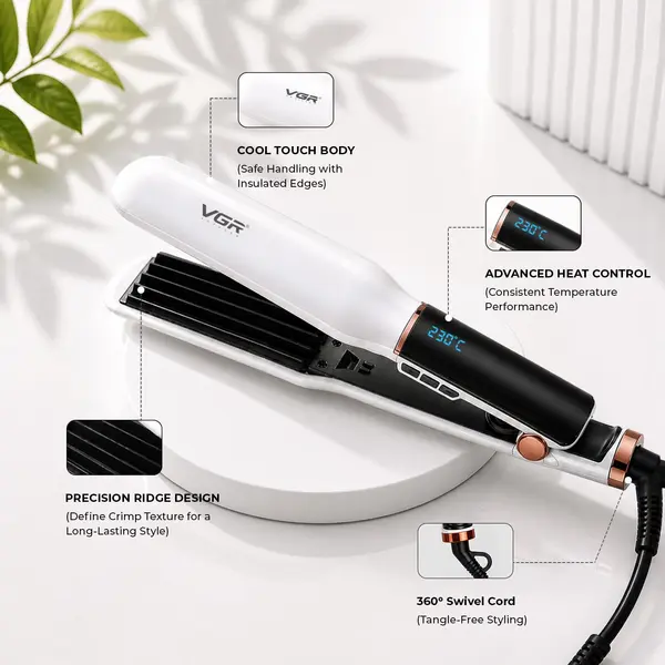 VGR V-519C Professional Hair Crimper with 7 Temperature settings