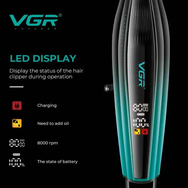 VGR V-974 Premium 8000 RPM Hair Clipper