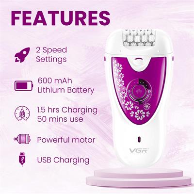 VGR V-722 Professional 2 in 1 Epilator