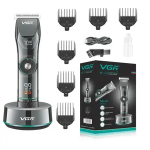 VGR V-256 Professional Hair Clipper, Salon Trimmer for men, 2 Digital Display