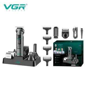 VGR IPX7 Men's Professional Grooming Kit 14 in 1 Metal Design Waterproof VGR Standard V-096