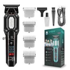 VGR V-900 Professional Salon Series Hair Trimmer for Men's - 120 Min Runtime, Ceramic & Titanium-Coated Blade, Cord/Cordless