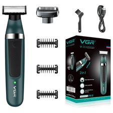 VGR V‑393 Washable Double‑Sided Hybrid Shaver – Foil & Twin Blade Head, Cordless 90 min Runtime