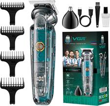 VGR Beard Trimmer Men Cordless IPX6 Waterproof - Rechargeable USB-C - Nasal Ear Nostril Nose Hair Attachment V-949