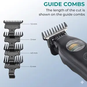 VGR V-880T Professional Hair Trimmer for Men, 7200RPM Cordless Beard Trimmer External Rotor BLDC Motor Hair Clippers, Zero Gapped Ceramic and MIM T Blade Barber clippers with Charging Base