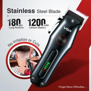 VGR V-969 Professional Salon Series Hair Clipper - 180 Minutes Runtime, Turbo Function