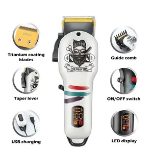 VGR V-699 Salon Series Professional Cordless Hair Clipper with Taper Lever Hair Cutter Grooming Kit