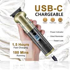 VGR Professional Hair Trimmer V-296 Titanium coated stainless steel blade 1200mAh Lithium battery Cord/Cordless USB Charging