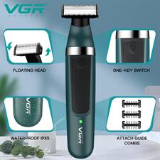 VGR V‑393 Washable Double‑Sided Hybrid Shaver – Foil & Twin Blade Head, Cordless 90 min Runtime
