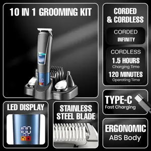 VGR V-108 Professional 10 in 1 Grooming Kit All in one 