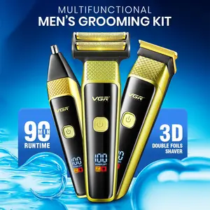 VGR VL-366 Limited Edition 3-in-1 Grooming Kit for Men & Salon with 90 min Long Runtime