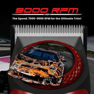 VGR V-001 Professional Salon Quality Hair Clipper | 𝟵𝟬𝟬𝟬 RPM High-Power DC Motor, 𝟑𝟎𝟎 Min Runtime, DLC Diamond-Coated Blade