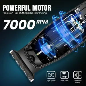 VGR V-945 Professional Hair Trimmer - 180 Minute Runtime, 1400mAh Lithium Battery, Metal Housing Body, Ceramic & Powder Metallurgic Blades