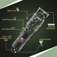 VGR VL-665 Hair Clipper for Salon with 6 Guide Combs