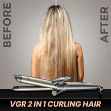VGR V-571 Professional 2-IN-1 Curling Iron - 25mm Ceramic Barrel, Uniform Heat Technology