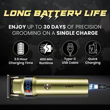 VGR V-991 Professional Hair Trimmer, Ceramic and Stainless Steel Blade