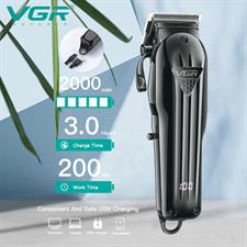VGR V-282 Salon Series Professional Digital Display Cordless Hair Clipper