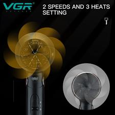 VGR V-439 Professional Foldable Hair Dryer 1600 Watts Cool Shot Button