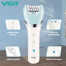 VGR V-703 Professional 5-in-1 Women Grooming Kit Shaver and Facial Massager & Body Massager IPX 4 Fully Washable