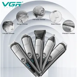 VGR V-105 5-in-1, Face, Hair and Body - Multi Grooming Kit