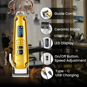 VGR V-006 Professional Hair Clipper, Salon Trimmer with Digital Display