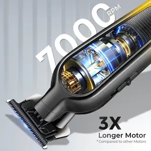 VGR V-996 Professional Hair Trimmer for Men – Cordless Beard & Hair Clipper, Precision Ceramic & Titanium Blade, Turbo 7000 RPM Motor