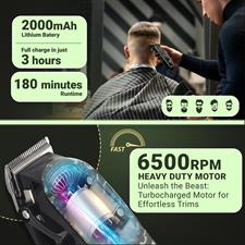 VGR VL-665 Hair Clipper for Salon with 6 Guide Combs
